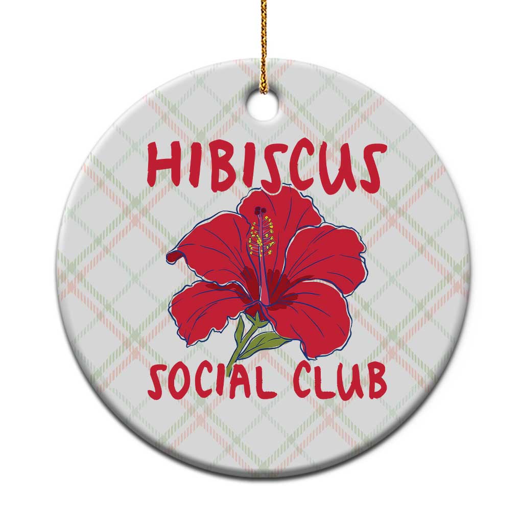 Hibiscus Flower Ceramic Ornament Aloha Hawaii Tropical Beach Vacation