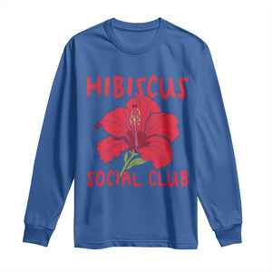 Hibiscus Flower Long Sleeve Shirt Aloha Hawaii Tropical Beach Vacation