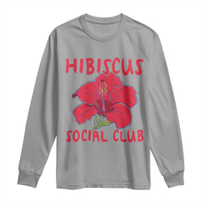 Hibiscus Flower Long Sleeve Shirt Aloha Hawaii Tropical Beach Vacation
