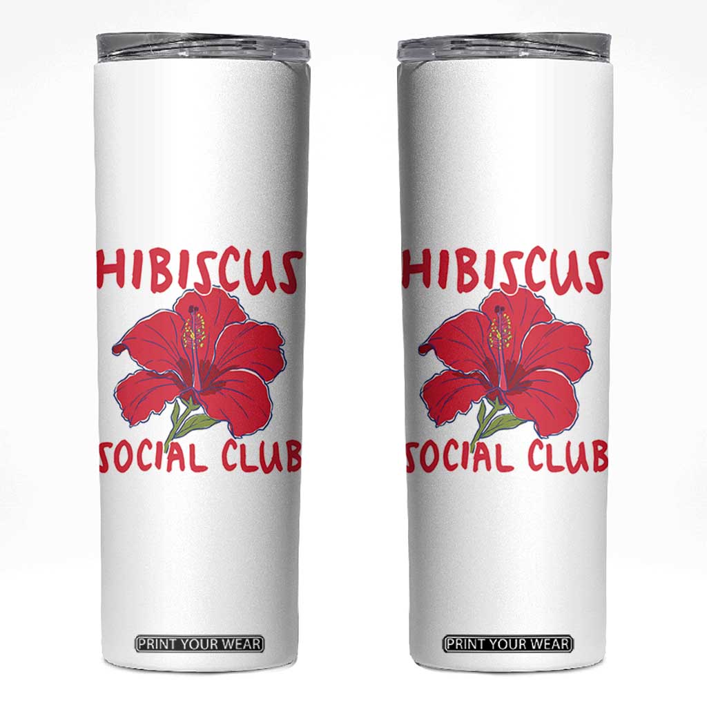 Hibiscus Flower Skinny Tumbler Aloha Hawaii Tropical Beach Vacation