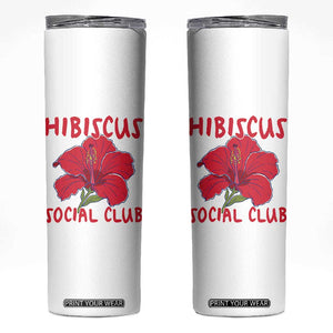 Hibiscus Flower Skinny Tumbler Aloha Hawaii Tropical Beach Vacation