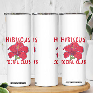 Hibiscus Flower Skinny Tumbler Aloha Hawaii Tropical Beach Vacation