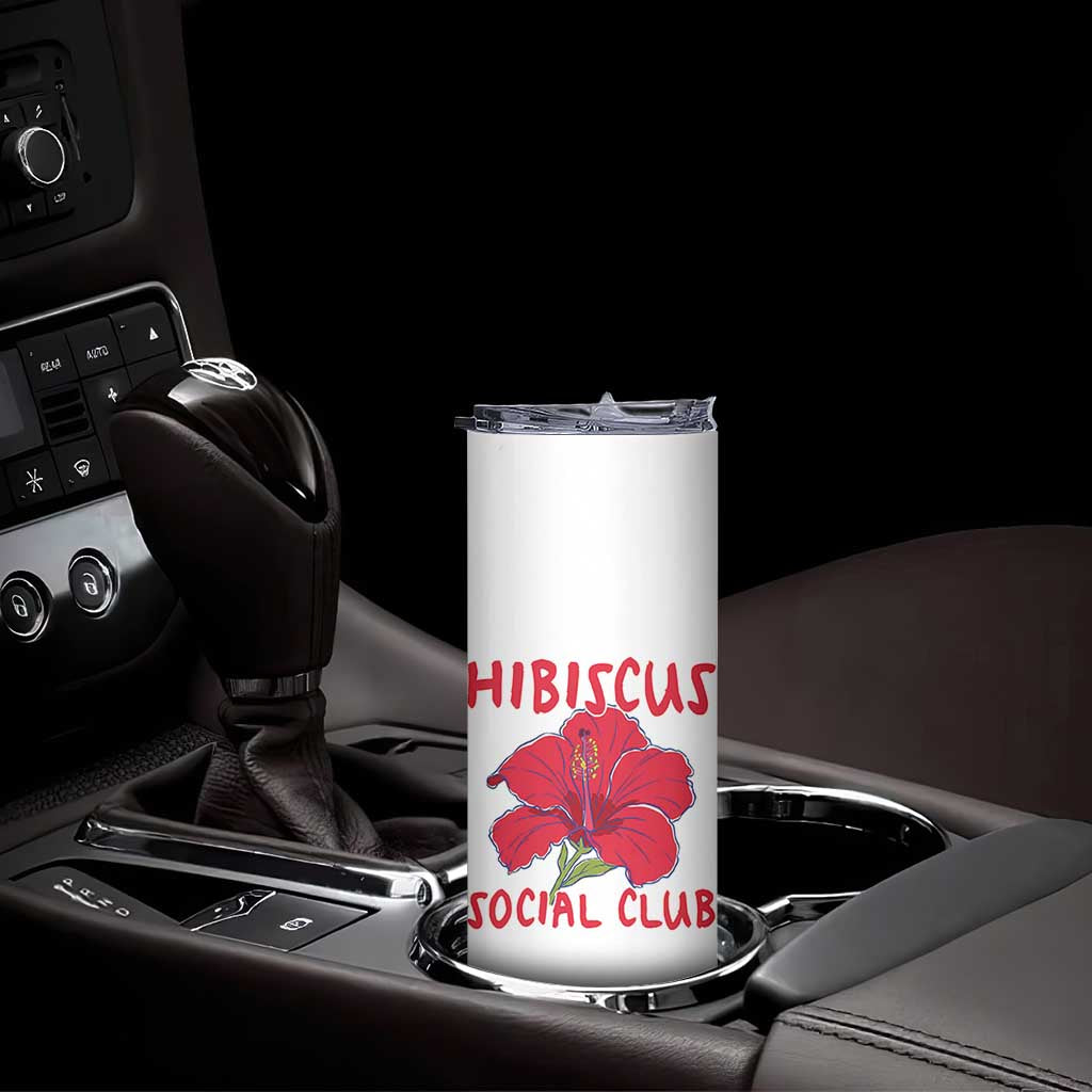 Hibiscus Flower Skinny Tumbler Aloha Hawaii Tropical Beach Vacation