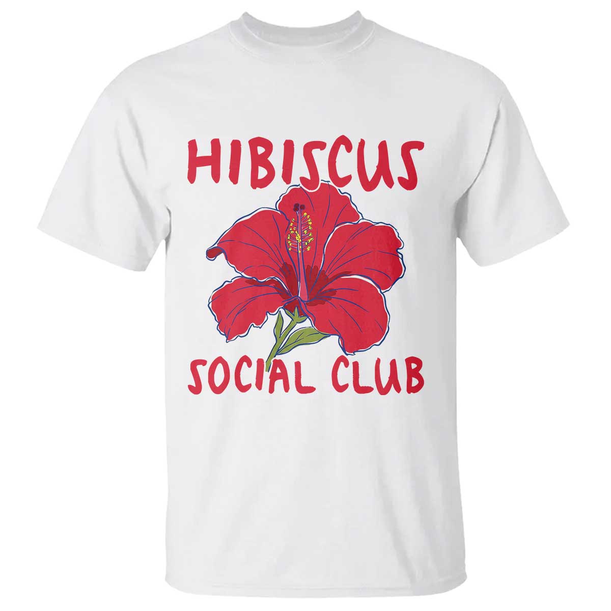 Hibiscus Flower T Shirt Aloha Hawaii Tropical Beach Vacation TS14 White Print Your Wear