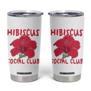 Hibiscus Flower Tumbler Cup Aloha Hawaii Tropical Beach Vacation