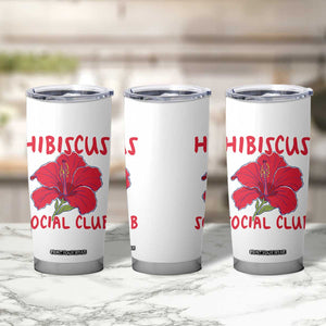 Hibiscus Flower Tumbler Cup Aloha Hawaii Tropical Beach Vacation