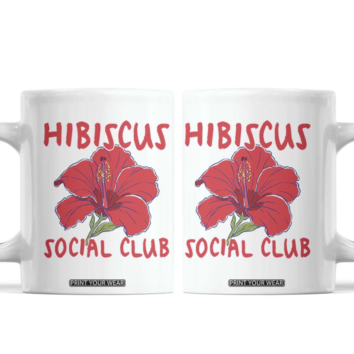 Hibiscus Flower Coffee Mug Aloha Hawaii Tropical Beach Vacation