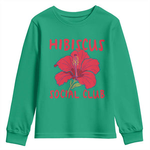 Hibiscus Flower Youth Sweatshirt Aloha Hawaii Tropical Beach Vacation