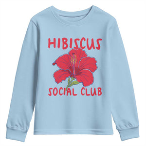 Hibiscus Flower Youth Sweatshirt Aloha Hawaii Tropical Beach Vacation
