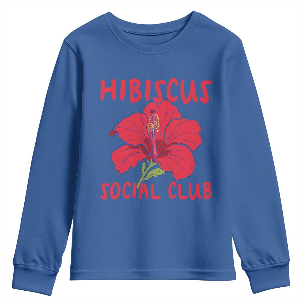 Hibiscus Flower Youth Sweatshirt Aloha Hawaii Tropical Beach Vacation