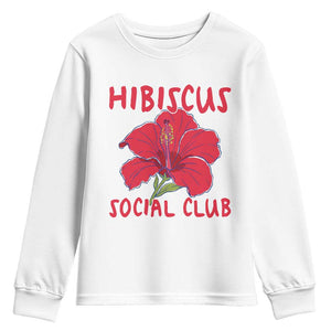 Hibiscus Flower Youth Sweatshirt Aloha Hawaii Tropical Beach Vacation