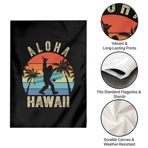 Funny Bigfoot Aloha Hawaiian Surfing Garden Flag Tropical Beach Surfer Gift