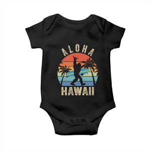 Funny Bigfoot Aloha Hawaiian Surfing Baby Onesie Tropical Beach Surfer Gift