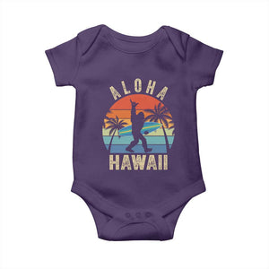 Funny Bigfoot Aloha Hawaiian Surfing Baby Onesie Tropical Beach Surfer Gift