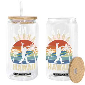 Funny Bigfoot Aloha Hawaiian Surfing Glass Can Tropical Beach Surfer Gift TS14 Print Your Wear