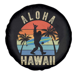 Funny Bigfoot Aloha Hawaiian Surfing Spare Tire Cover Tropical Beach Surfer Gift