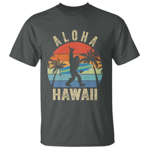 Funny Bigfoot Aloha Hawaiian Surfing T Shirt Tropical Beach Surfer Gift