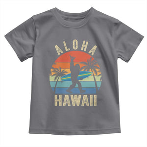 Funny Bigfoot Aloha Hawaiian Surfing Toddler T Shirt Tropical Beach Surfer Gift