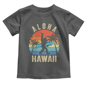 Funny Bigfoot Aloha Hawaiian Surfing Toddler T Shirt Tropical Beach Surfer Gift