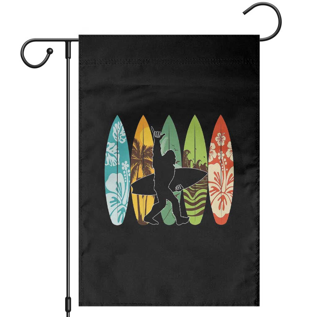 Funny Bigfoot Aloha Hawaiian Surfing Tropical Beach Surfer Garden Flag TS14 Black Print Your Wear