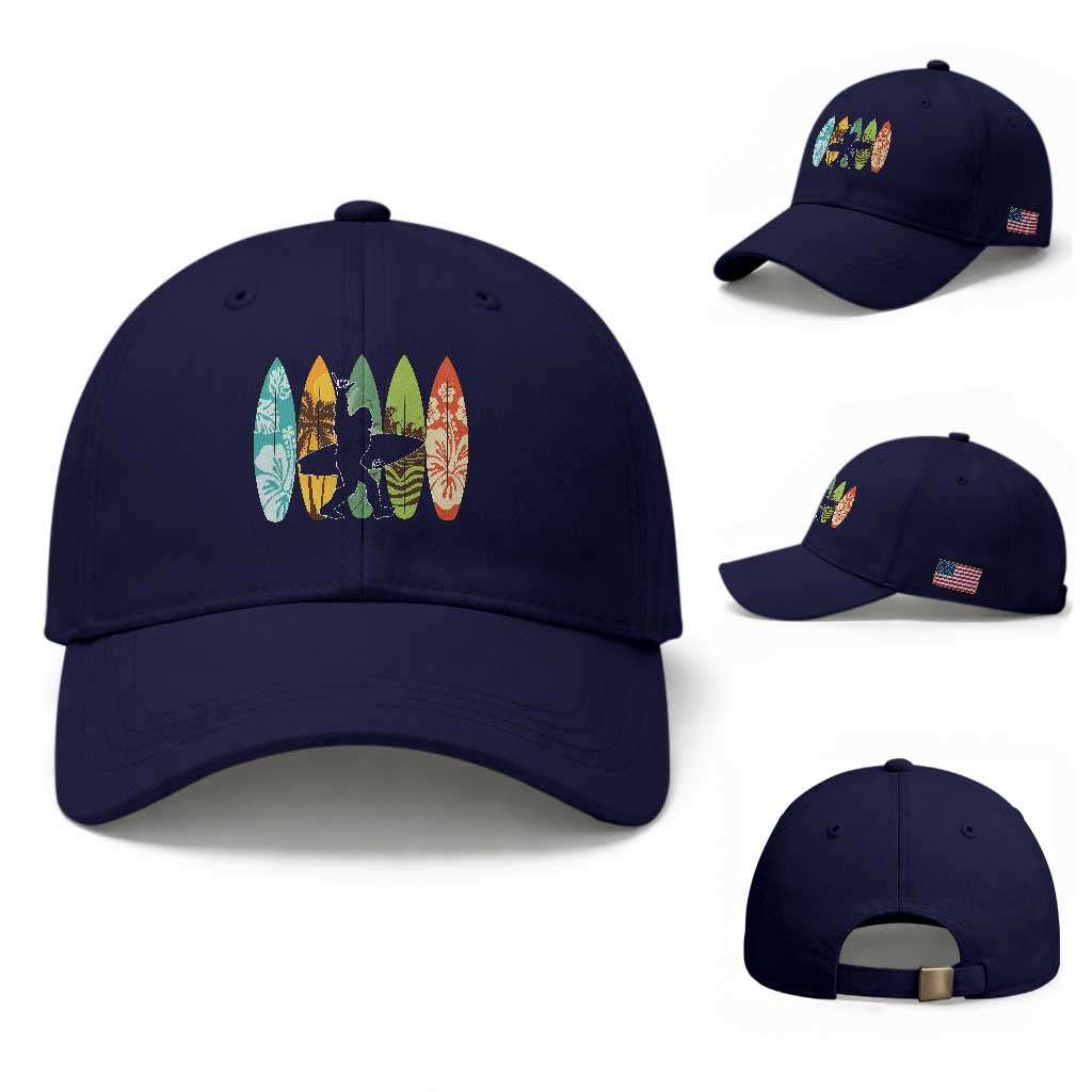 Funny Bigfoot Aloha Hawaiian Surfing Tropical Beach Surfer Baseball Cap