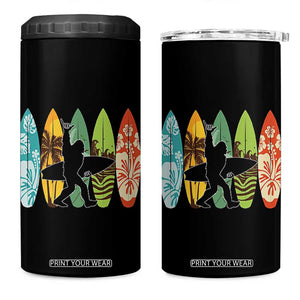 Funny Bigfoot Aloha Hawaiian Surfing Tropical Beach Surfer 4 in 1 Can Cooler Tumbler