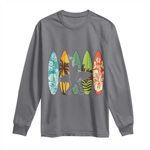 Funny Bigfoot Aloha Hawaiian Surfing Tropical Beach Surfer Long Sleeve Shirt