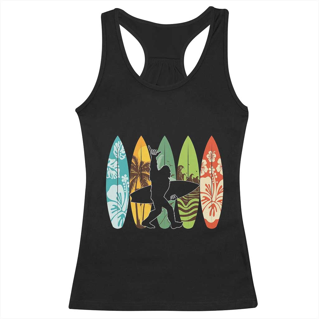 Funny Bigfoot Aloha Hawaiian Surfing Tropical Beach Surfer Racerback Tank Top TS14 Black Print Your Wear