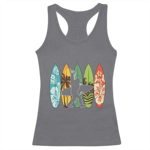 Funny Bigfoot Aloha Hawaiian Surfing Tropical Beach Surfer Racerback Tank Top