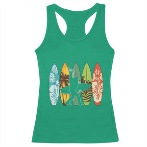 Funny Bigfoot Aloha Hawaiian Surfing Tropical Beach Surfer Racerback Tank Top
