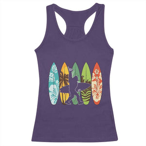 Funny Bigfoot Aloha Hawaiian Surfing Tropical Beach Surfer Racerback Tank Top