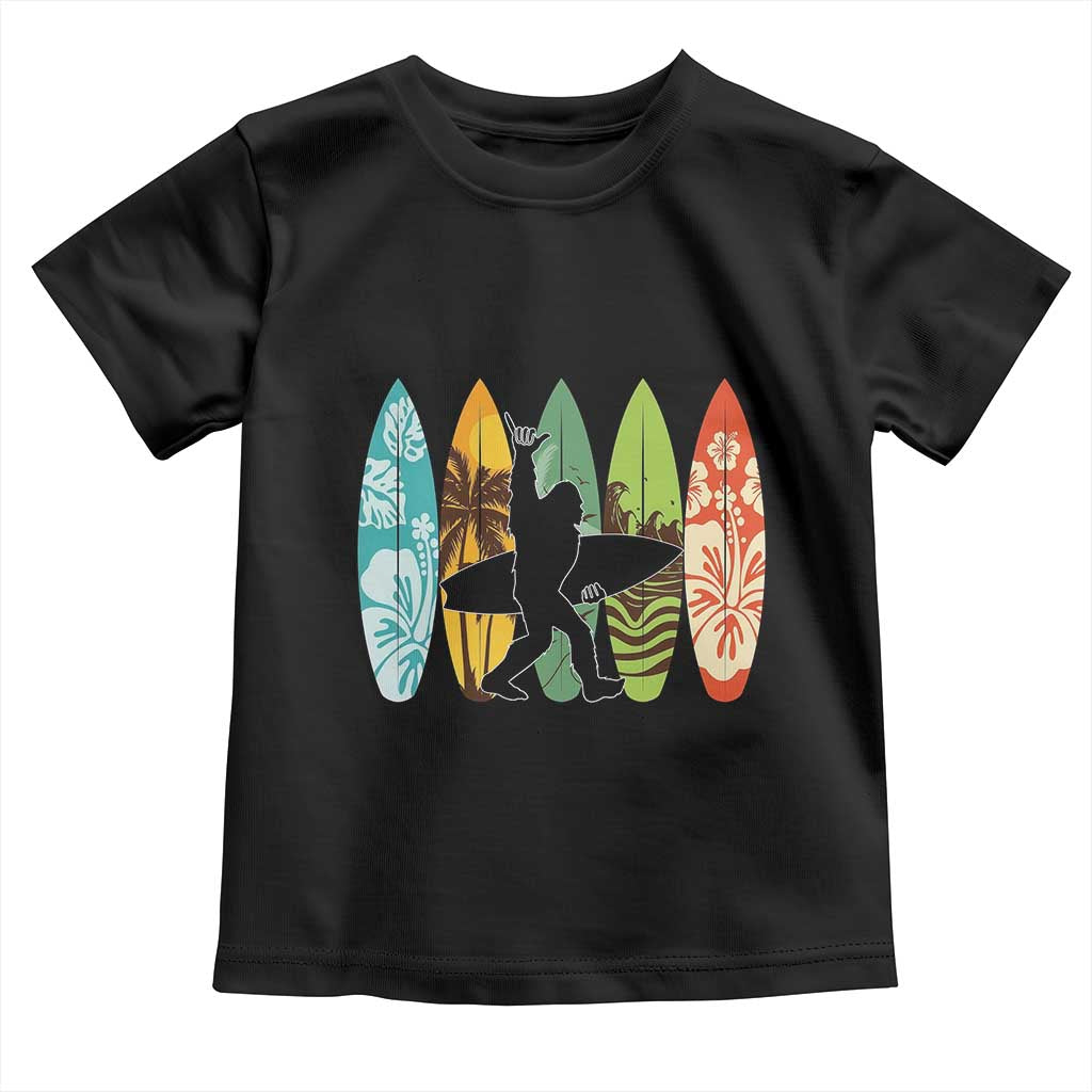 Funny Bigfoot Aloha Hawaiian Surfing Tropical Beach Surfer Toddler T Shirt