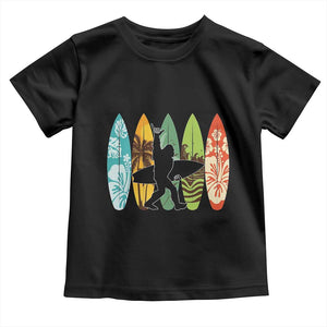Funny Bigfoot Aloha Hawaiian Surfing Tropical Beach Surfer Toddler T Shirt