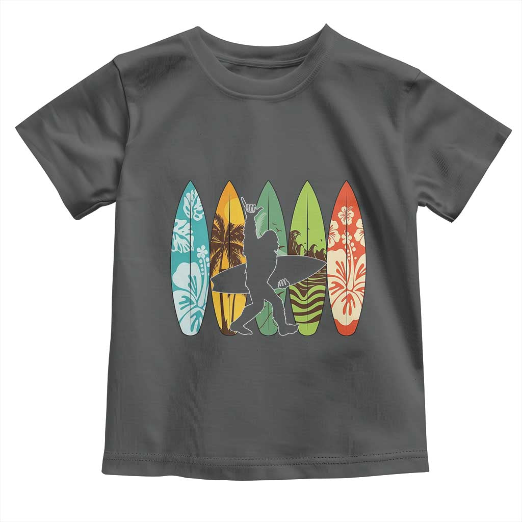 Funny Bigfoot Aloha Hawaiian Surfing Tropical Beach Surfer Toddler T Shirt