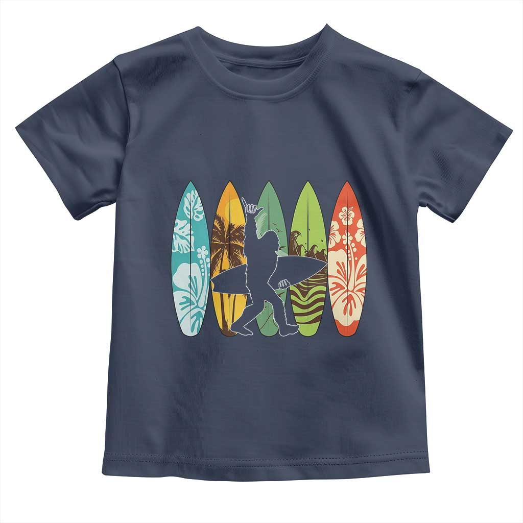 Funny Bigfoot Aloha Hawaiian Surfing Tropical Beach Surfer Toddler T Shirt