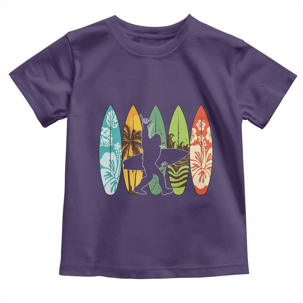 Funny Bigfoot Aloha Hawaiian Surfing Tropical Beach Surfer Toddler T Shirt