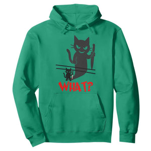 Murder Cat What Hoodie Funny Black Kitty Holding Knife Meme TS14 Irish Green Print Your Wear