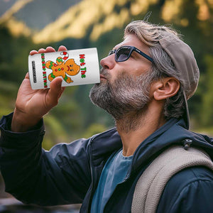 Not The Gumdrop Buttows 4 in 1 Can Cooler Tumbler Funny Christmas Gingerbread Man Meme TS14 Print Your Wear