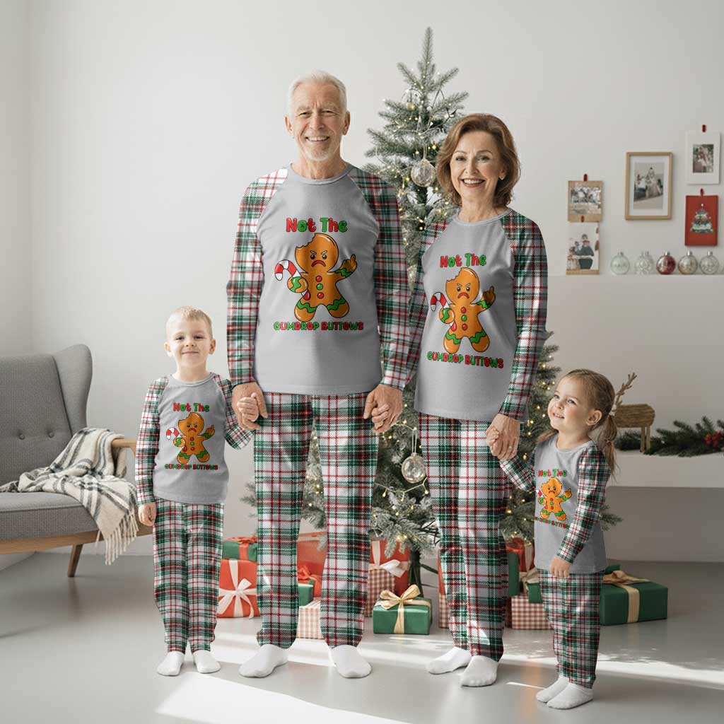 Not The Gumdrop Buttows Plaid Pajama Set Funny Christmas Gingerbread Man Meme TS14 Christmas Plaid Print Your Wear