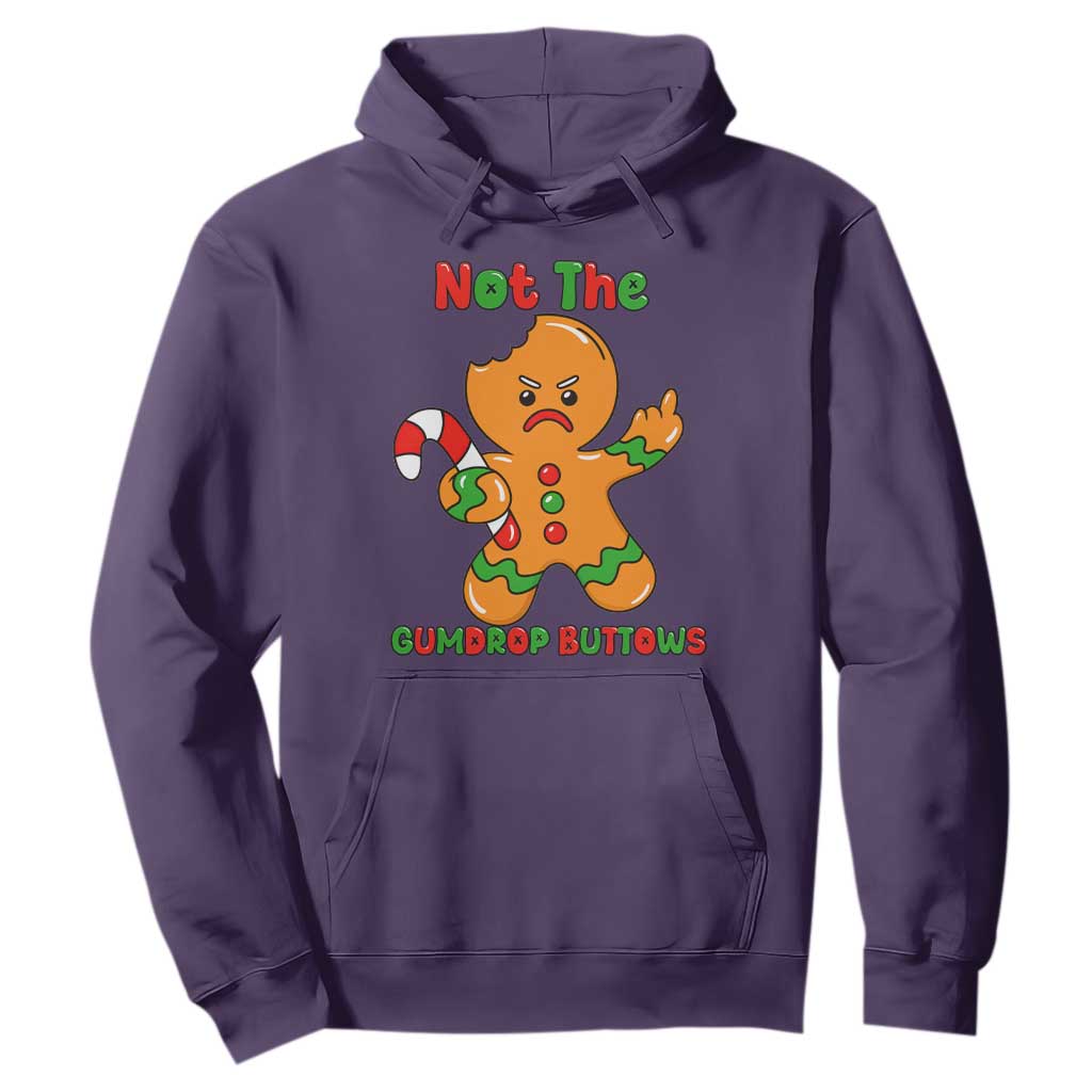 Not The Gumdrop Buttows Hoodie Funny Christmas Gingerbread Man Meme TS14 Purple Print Your Wear