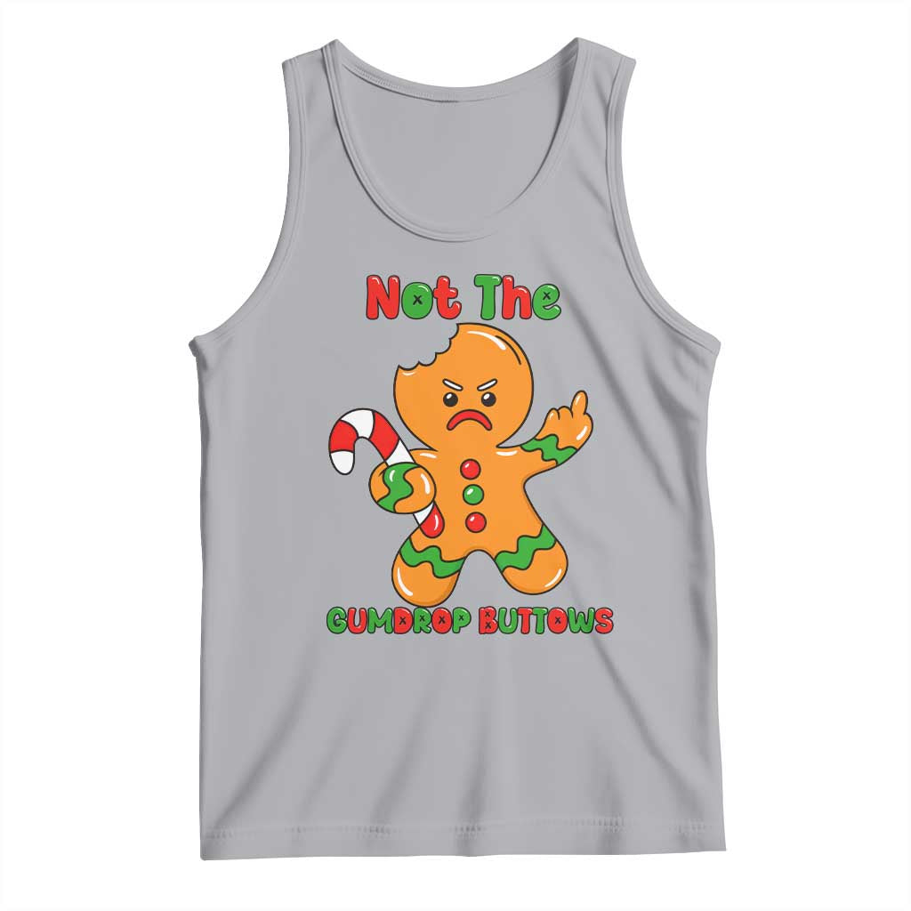 Not The Gumdrop Buttows Tank Top Funny Christmas Gingerbread Man Meme TS14 Athletic Heather Print Your Wear
