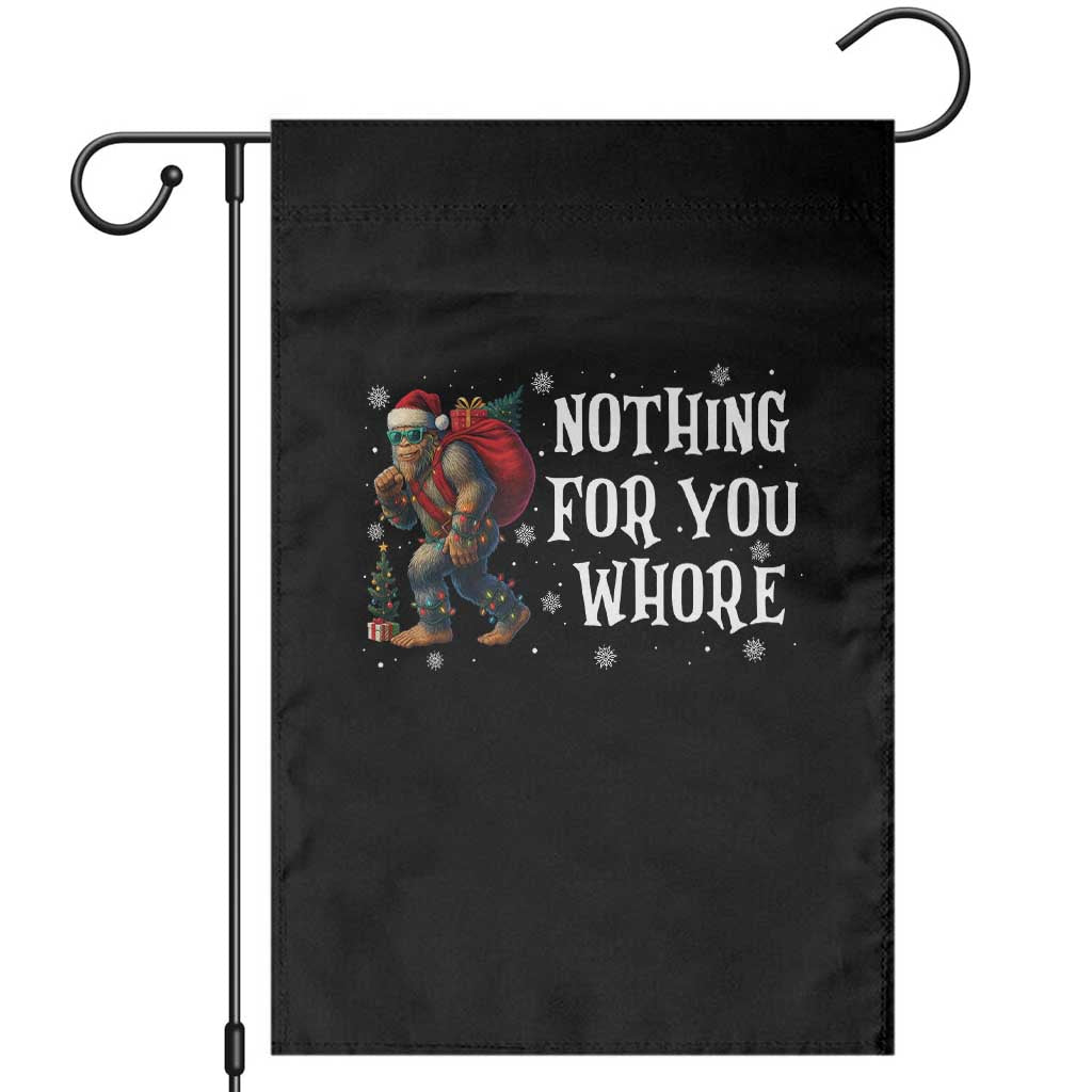 Funny Bigfoot Santa Christmas Garden Flag Nothing For You Whore Merry Squatchmas TS14 Black Print Your Wear