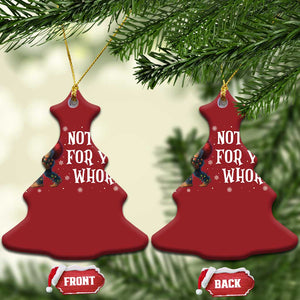 Funny Bigfoot Santa Xmas Christmas Ornament Nothing For You Whore Merry Squatchmas TS14 Christmas Tree Red Print Your Wear