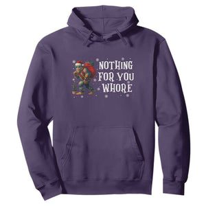 Funny Bigfoot Santa Christmas Hoodie Nothing For You Whore Merry Squatchmas TS14 Purple Print Your Wear