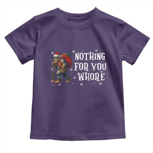 Funny Bigfoot Santa Christmas Toddler T Shirt Nothing For You Whore Merry Squatchmas TS14 Purple Print Your Wear