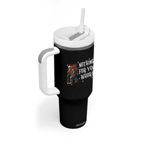 Funny Bigfoot Santa Christmas Tumbler With Handle Nothing For You Whore Merry Squatchmas TS14 Print Your Wear
