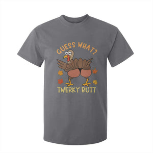 Funny Turkey Thanksgiving T Shirt For Kid Guess What Twerky Butt TS14 Charcoal Print Your Wear