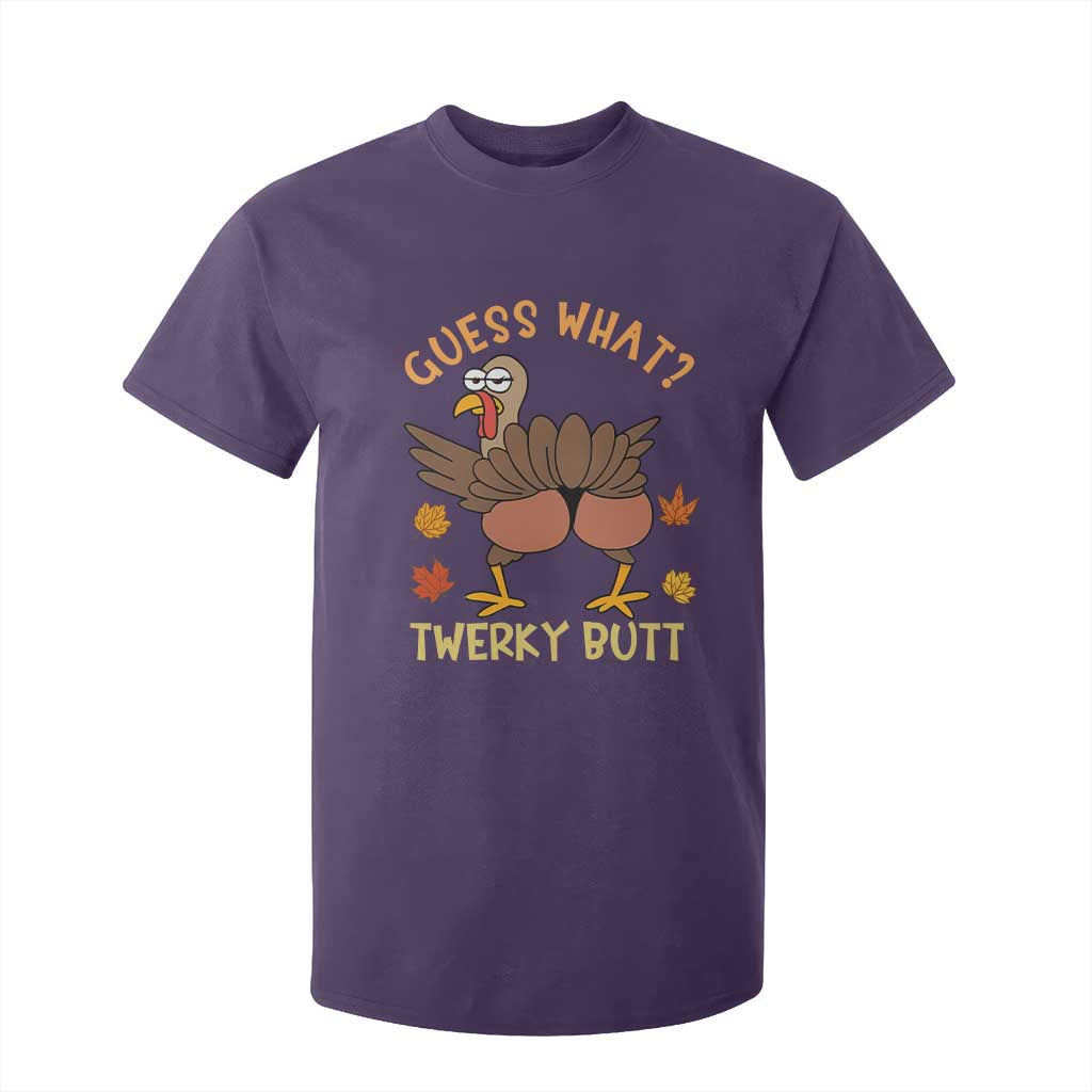 Funny Turkey Thanksgiving T Shirt For Kid Guess What Twerky Butt TS14 Purple Print Your Wear