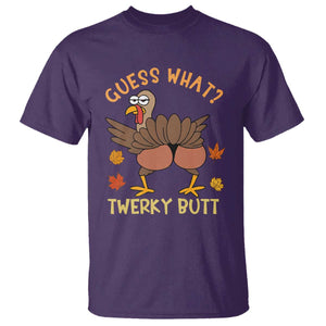 Funny Turkey Thanksgiving T Shirt Guess What Twerky Butt TS14 Purple Print Your Wear