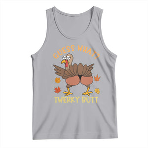 Funny Turkey Thanksgiving Tank Top Guess What Twerky Butt TS14 Athletic Heather Print Your Wear